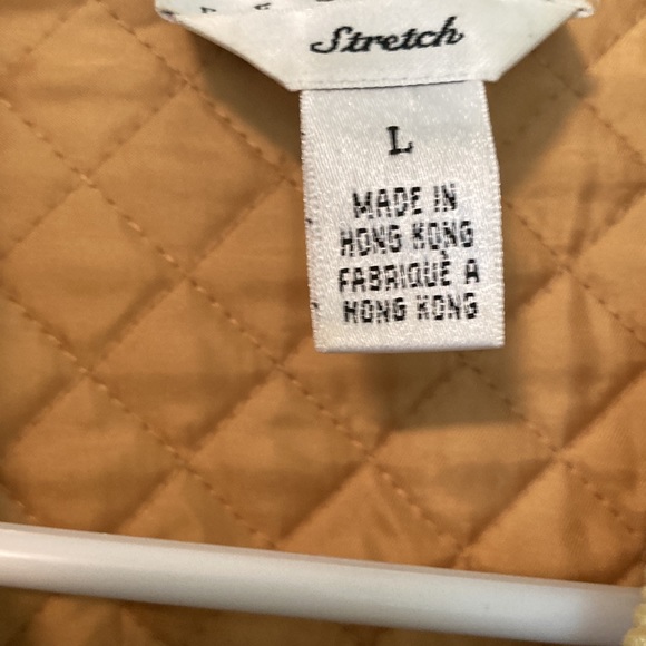 Vintage 90s Talbots yellow quilted jacket with corduroy trim. Preppy casual L - Picture 5 of 8